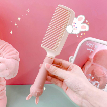 Antistatic cartoon cute comb children Shun hair comb Dense Teeth Comb Students Children Portable small dense comb Comb Mesh Red