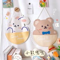 Cartoon Cute Dorm Room Containing Hanging Bag Wall Hanging Dorm Room Student Hanging Pocket Teen Bedroom Door Rear Wall Cashier Bag
