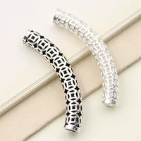 Аксессуар, S925, аксессуары ручной работы, браслет из бисера, изогнутая трубка, серебро 925 пробы, DIY