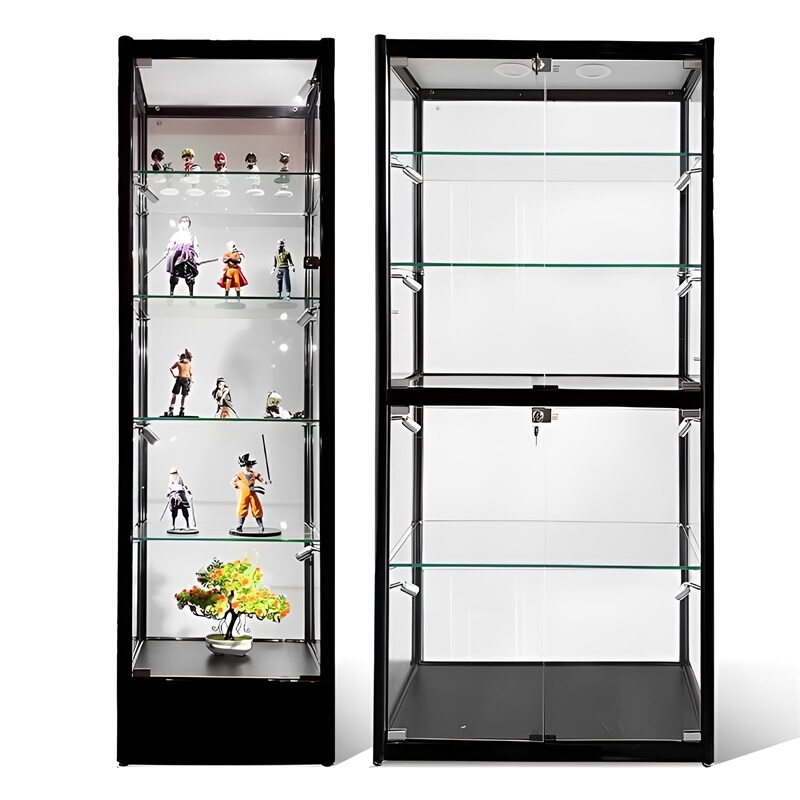 Hand-Made Display Cabinet, Transparent Glass Display Cabinet with Lock, Lego Model Product Display Cabinet, Household Dust-Proof Gift Cabinet