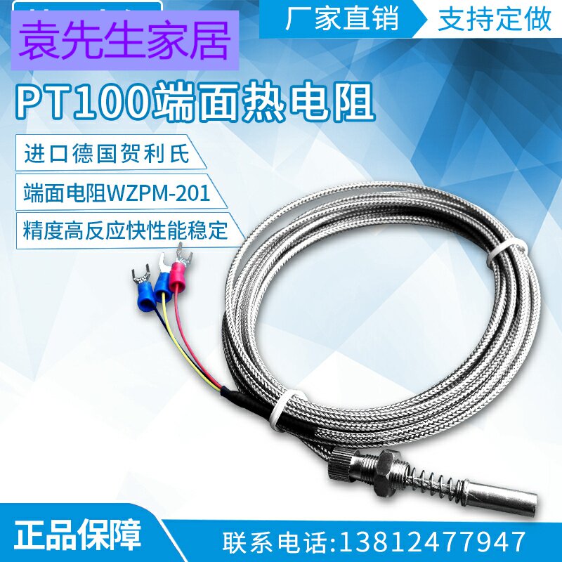WZPM-201 End Face Thermal Resistance Pt100 End Face Resistance Temperature Probe Temperature Sensor M8*0.75