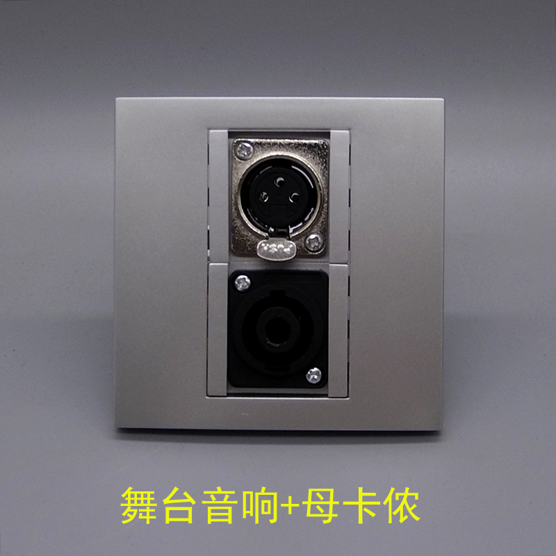 Silver Grey Stage Sound Plus Mother Hair Clip Farm Welding Microphone Mike Panel High Power Ohmkannon Socket