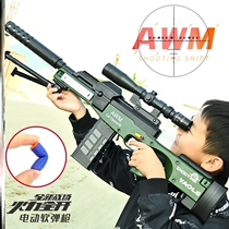 Awm sniper model Gatlin eating chicken 98 gr sniper 80 cm RMB40  HD double mirror child soft bullet gun m41