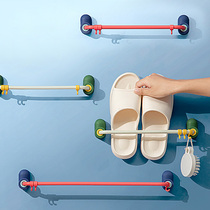 Wall-mounted slipper holder free of punching shoes containing rack bathroom toilet wall containing hanging rack draining shoe rack