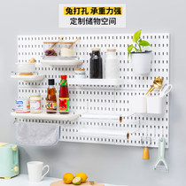 Poly cute Nordic wall shelf punch-free plastic hole board Kitchen storage rack Wall display rack