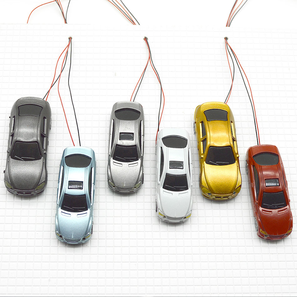 Sand table building model 1:75 scene DIY model car plastic car LED light car