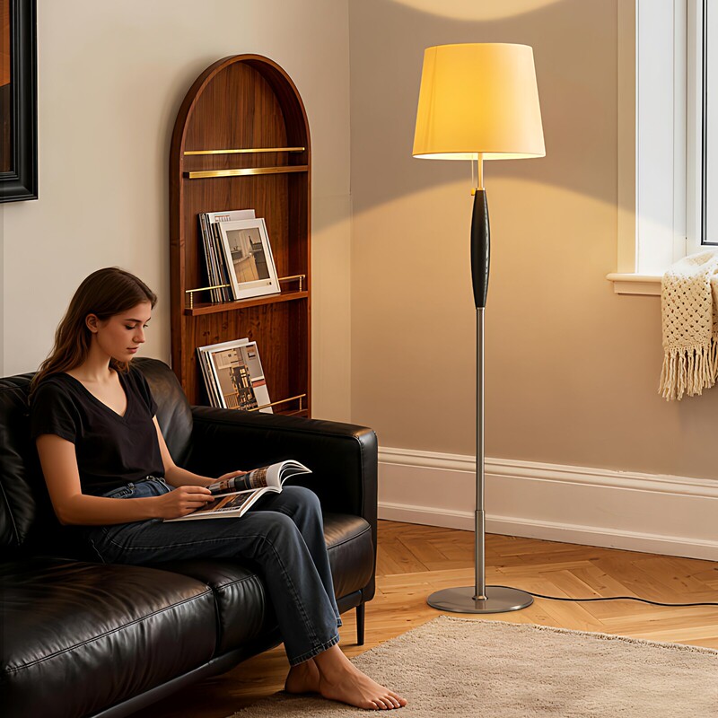 Vintage Style 2026 New Model Living Room Sofa Side Floor Lamp Modern Minimalist Bedroom Bedside Standing Ambient Reading Lamp