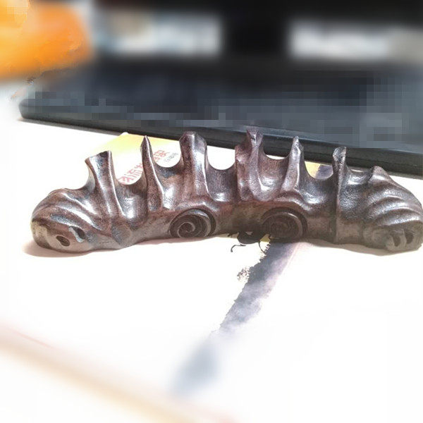 Chicken wing wood root carving black catalpa solid wood large antique brush support pen mountain pen holder pen more province