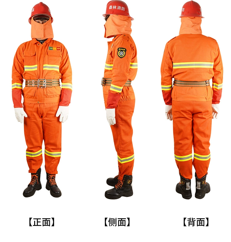 Quần áo phòng cháy chữa cháy Bộ quần áo chữa cháy bông nguyên chất chống cháy quần áo chữa cháy rừng quần áo huấn luyện chữa cháy Quần áo bảo hộ Cục Lâm nghiệp quần áo bảo hộ thợ hàn