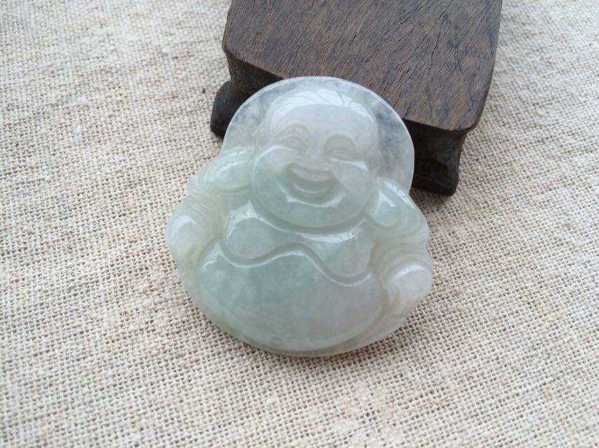 Natural Burmese Jadeite Jade Maitreya Buddha Laughing Buddha Pendant A goods for men and women