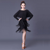 Latin dance costumes women adults Lions dress Sexes Sexes Sexy Bat practice Dress Multilayer Streaming Suskirt Spring Autumn New