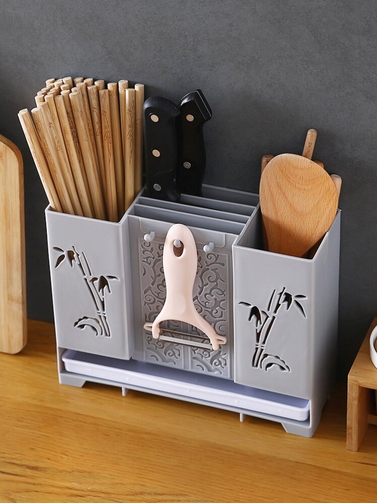 Fumbling chopstick cylinder Home Kitchen Shelve Containing box wall-mounted multifunction Perforated Small Reunions Chopsticks Cage