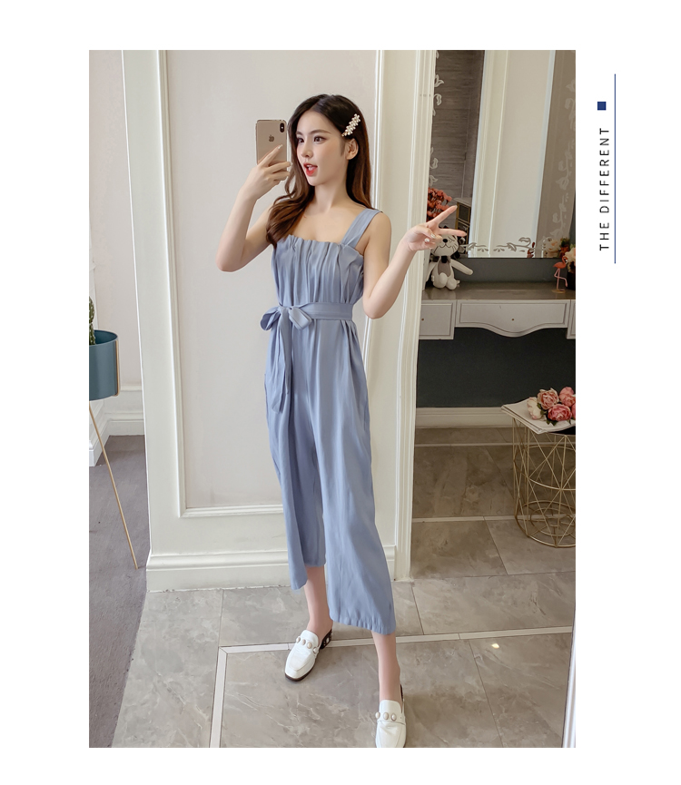 VK旗艦店 韓系雪紡吊帶寬鬆寬口連身褲套裝無袖褲裝