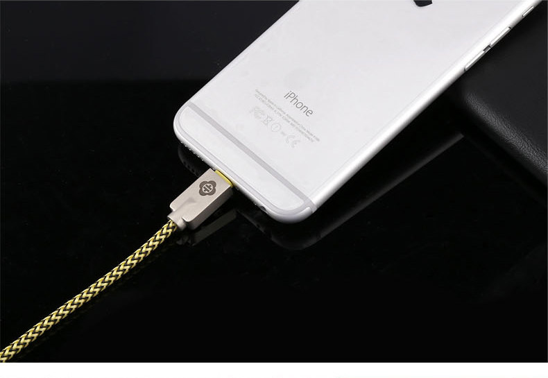 TOTU Zinc Alloy Connector Nylon Braided Quick Charge Lightning Cable for Apple iPhone iPad iPod