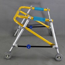 Childrens aluminum alloy folding Walker wheeled cerebral palsy Walker lower limb rehabilitation Walker training standing shelf