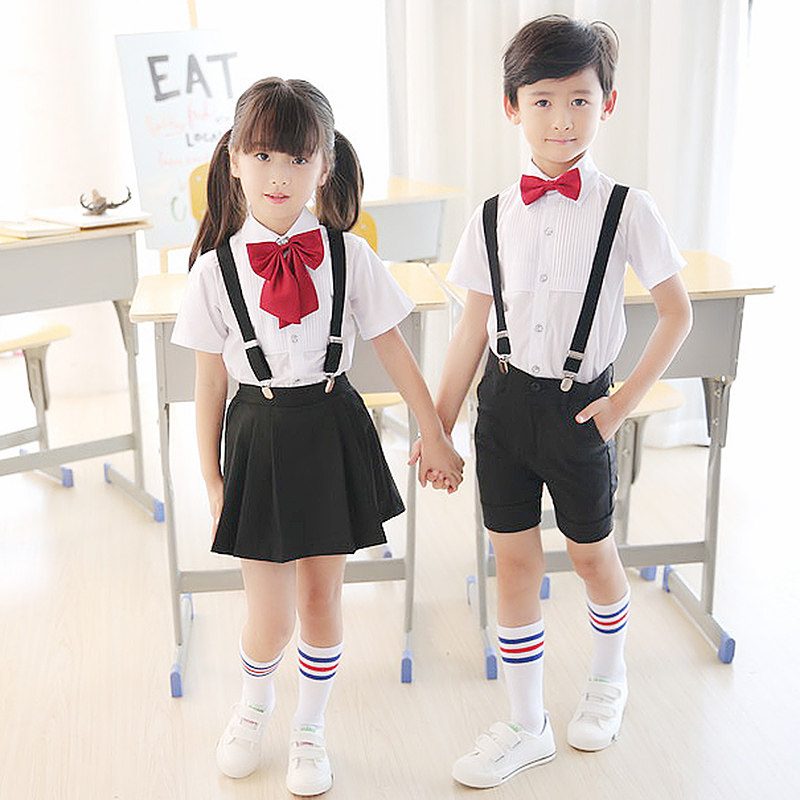 Children's Day Performance Dress Pupils Chorus Host Baby Bag Pants Clothing Kindergarten Graduation Performance Set