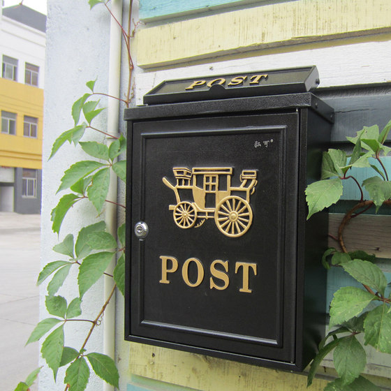 European-style villa mailbox, outdoor inbox, pastoral retro mailbox, rainproof mailbox, creative mailbox, multiple places