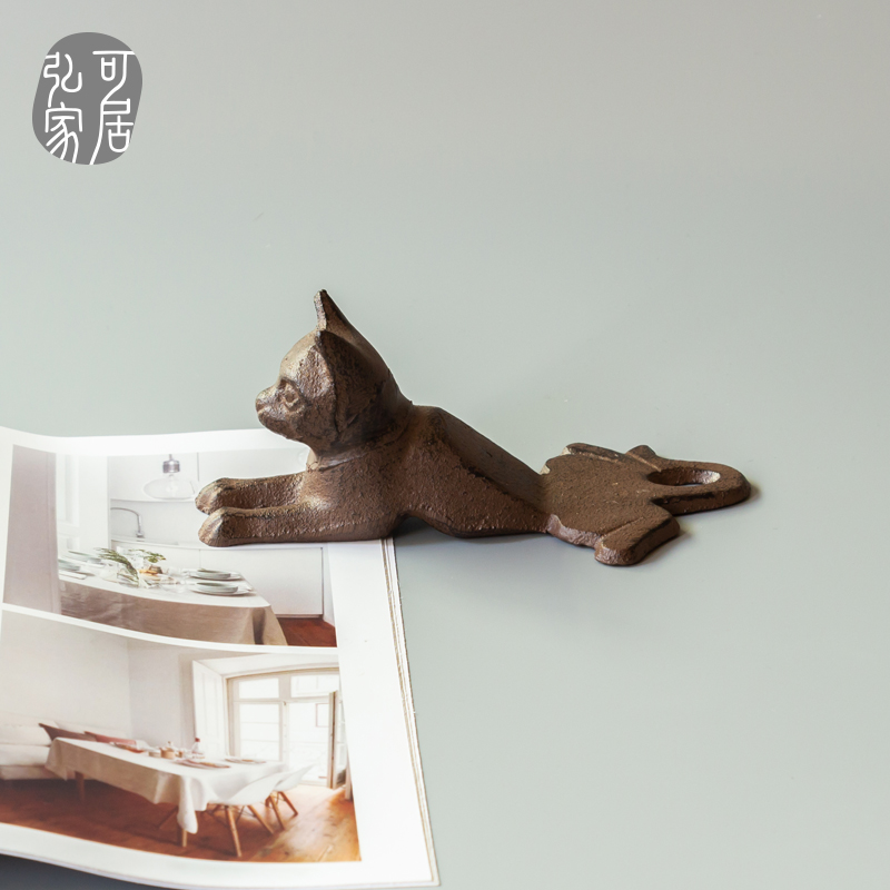 Hongke cast iron paperweight creative ornaments Cute paper stone student town ruler Wenfang Sibao book press three free mail