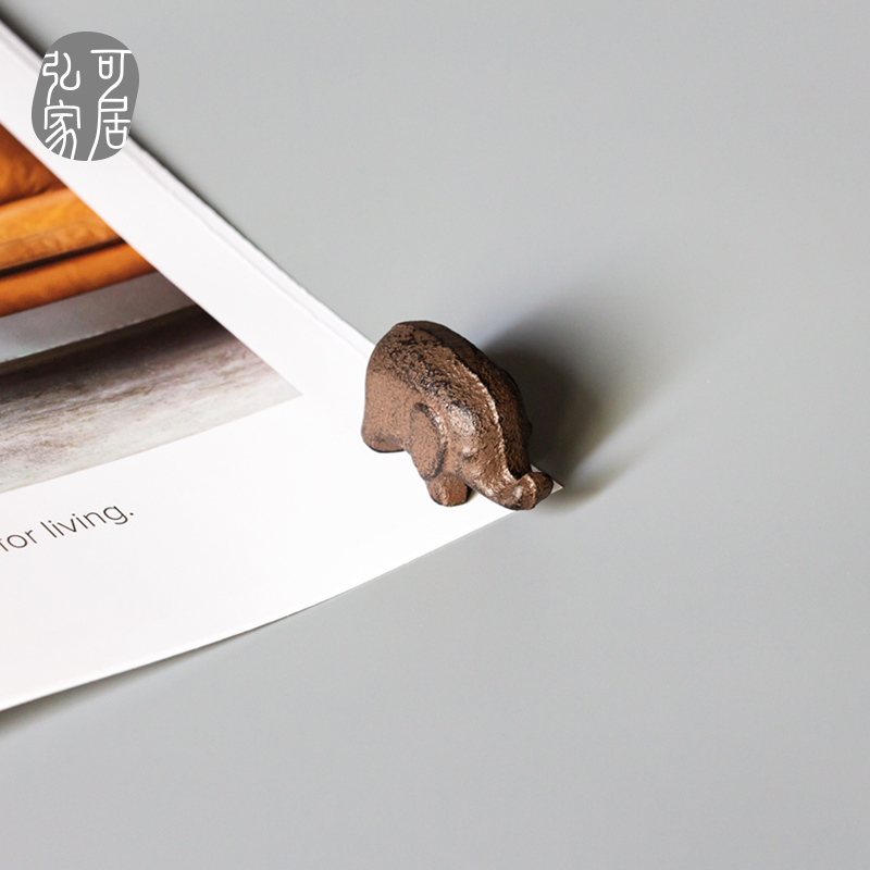Day Style Cast Iron Small Elephant Student Town Paper Book Town Ancient Wind Stationery Wenfang Four Treasure Creative Small Pendulum Pieces China Wind Pressure Paper