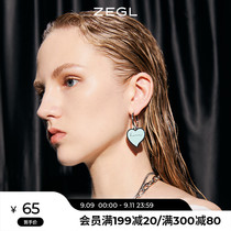 ZEGL punk peach heart earrings female simple niche love earrings earrings earrings earrings 2021 New Tide ear buckle earrings