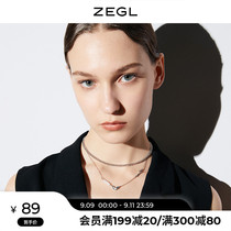 ZENGLIU stacked wear retro love necklace female ins cold wind niche design sense double choker advanced sense