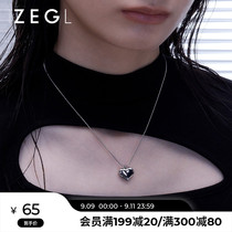ZENGLIU simple love necklace female temperament heart shaped pendant 2021 new Joker sweater chain choker