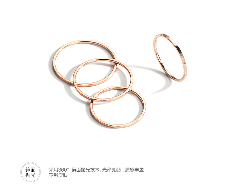 ZENGLIU Hàn Quốc fine nhẫn nữ mạ 18 K rose gold ngón tay trỏ vòng doanh nhẫn trang sức Nhật Bản và Hàn Quốc vòng trang trí