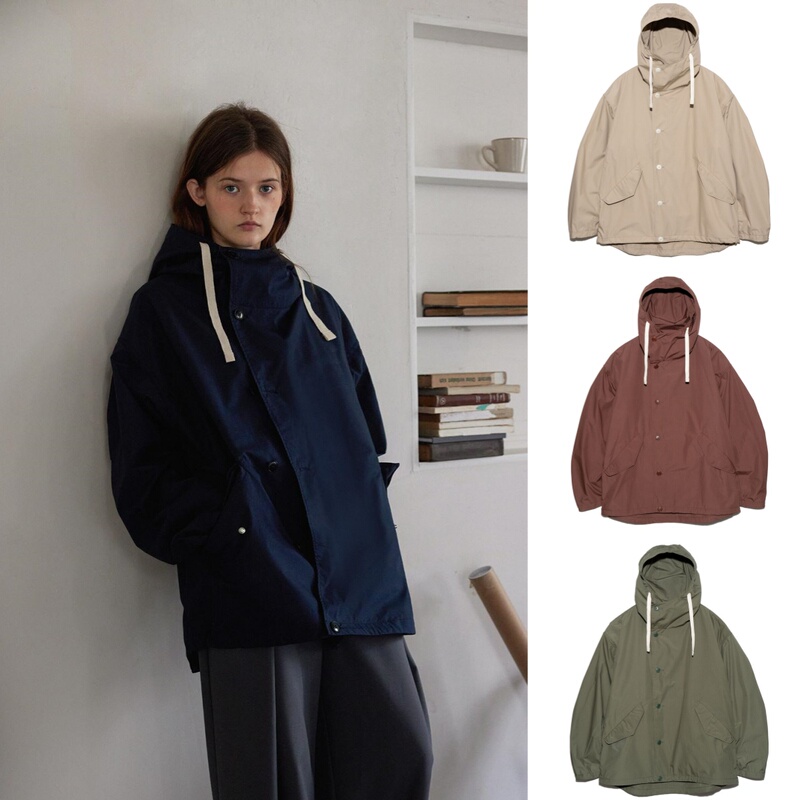 Japanese Genuine Nanamica Brand Men's and Women's Lightweight Functional Windbreaker Loose Button-Up Hooded Jacket