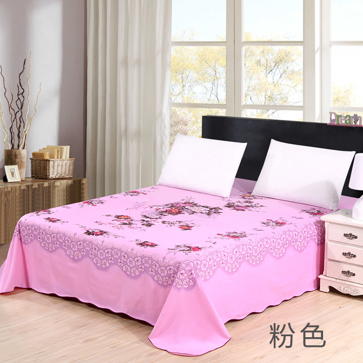Ưu đãi đặc biệt quốc gia cũ Thượng Hải cotton cổ điển bông đơn giản twill in đôi giường đơn 100% cotton ga giường thun lạnh