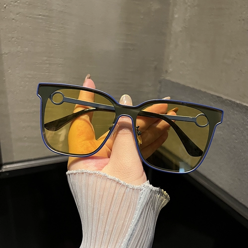 Металлические очки на солнечной энергии, ветрозащитный объектив, европейский стиль, по фигуре, популярно в интернете