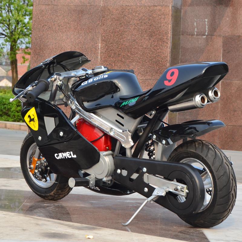 Pure Gasoline Four-Stroke Mini Motorcycle Sports Car Micro Small Motorcycle 49Cc Adult Gasoline Beach Bike