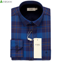 Shanshan mens warm shirt plus velvet padded velvet shirt men Middle-aged Plaid casual shirt