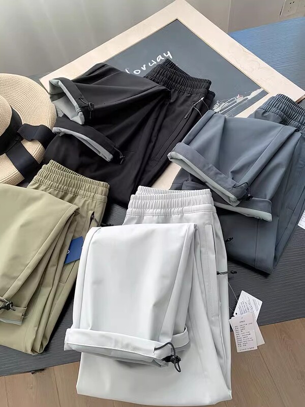 Technical Three-Proof Fabric! Couple Style Outdoor Windproof, Waterproof, Brushed Fleece Softshell Straight-Leg Casual Pants, Hiking Pants