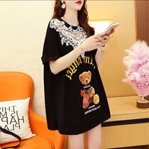 Maternity clothes out of fashion short-sleeved T-shirt womens loose Korean design sense niche hot mom postpartum pregnant women top