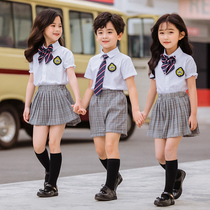 Kindergarten graduation photo Garden clothes Childrens school uniforms Yinglun College Wind primary and middle school students Banfu Summer performance clothes