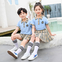Kindergarten Garden Suit Summer Clothing Ingléen Feng Children Graduation Photo Class summer 61 Xia 61 acting out of school uniform for elementary school students