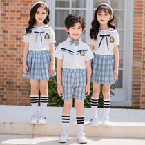 Kindergarten Garden Clothing Summer Clothing Ingléen Feng men and womens boys and boys class clothes graduation photos The Korean version of the school uniforms for elementary school students