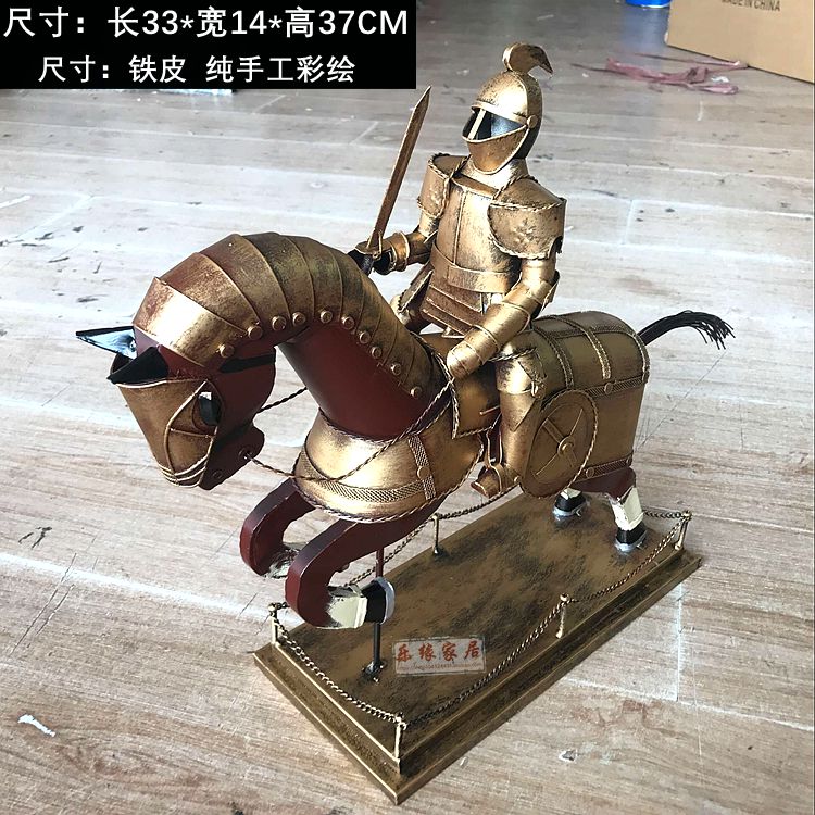 Iron Retro Armor Roman Knight Decorative Pendulum Decorated with Props Interior Decoration Pendulum