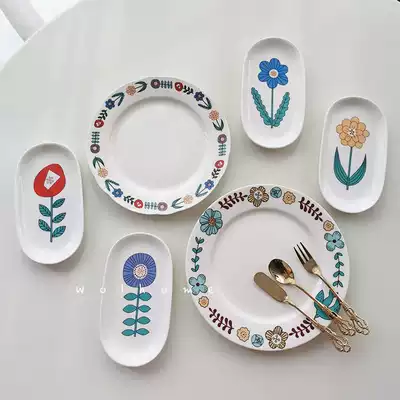 Flying Bird Collection) Creative Nordic dinner plate towel dish fruit snack plate Western plate plate plate