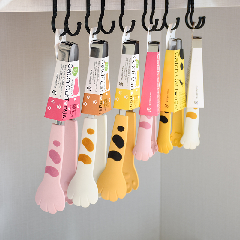 Day Single High Temperature Resistant Kitchen Cat Paw Food Clip Stainless Steel Anti-Burn Anti-Slip Cuisine Salad Clip Baking Grill Clip-Taobao