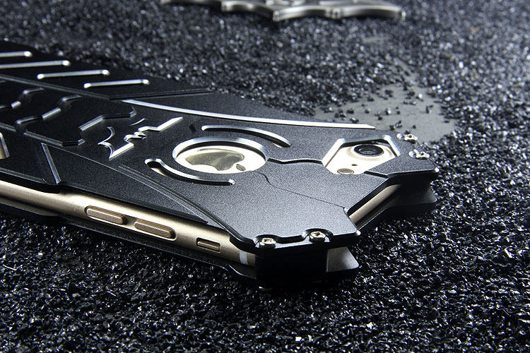 R-Just Batman Shockproof Aluminum Shell Metal Case with Custom Stent for Apple iPhone 7 Plus & iPhone 7