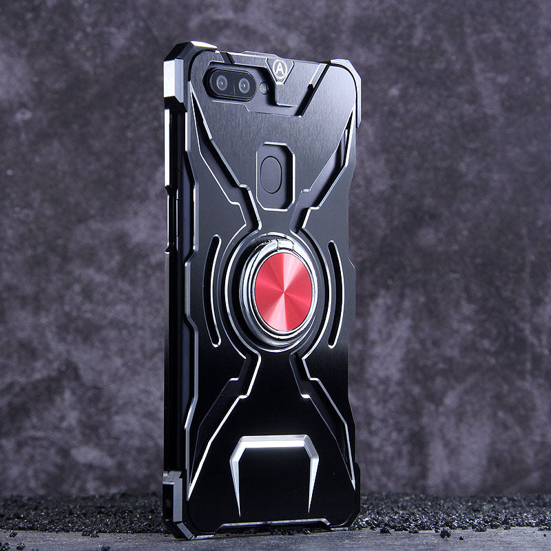 WK Iron Man Military Grade Shockproof Screw-less Metal Case w/ Ring Holder for OPPO R11s Plus & OPPO R11s
