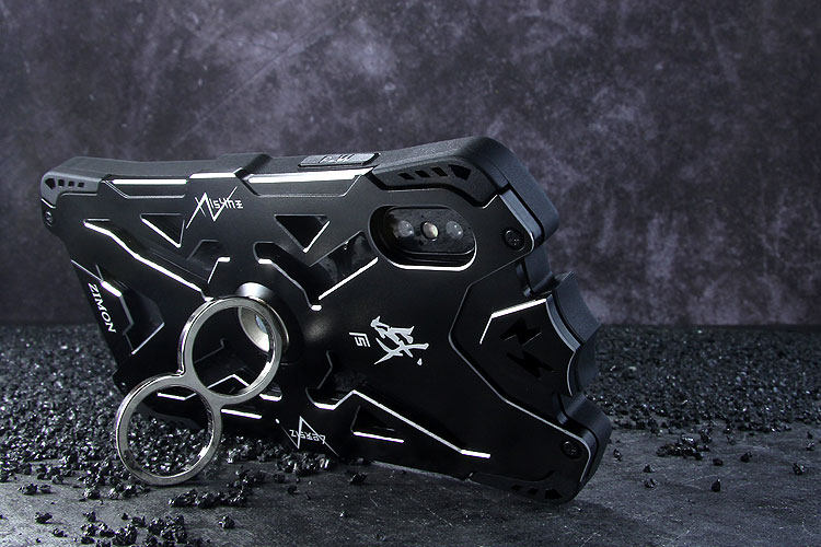 SIMON THOR Magnetic Bracket Aviation Aluminum Alloy Shockproof Rugged Metal Case Cover for Apple iPhone X