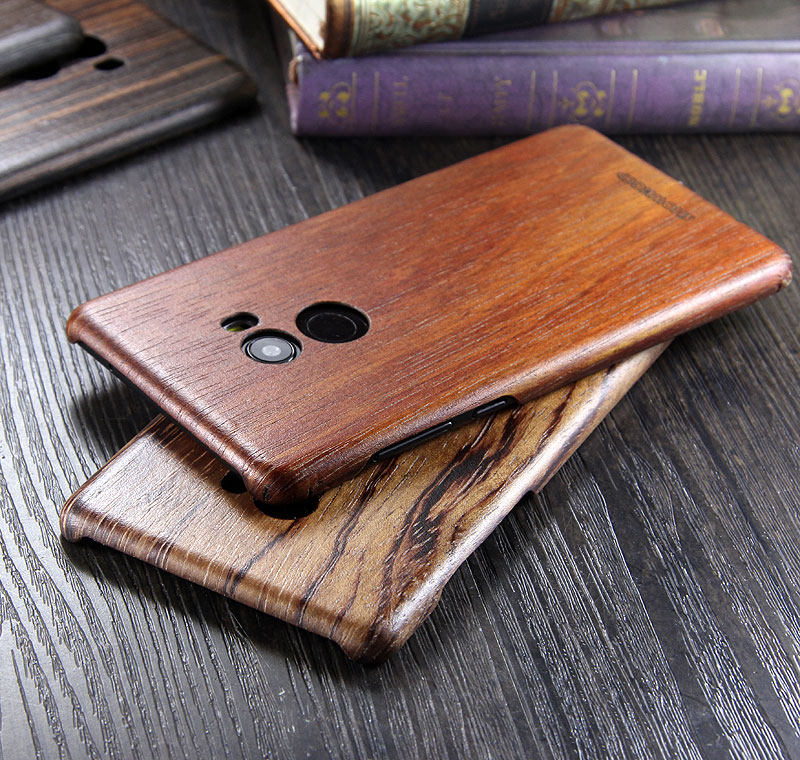 SHOWKOO Kevlar Natural Wood Ultra Slim Case Cover for Xiaomi Mi MIX 2