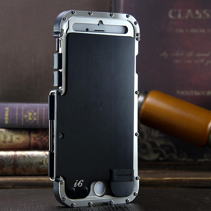 Armor King Iron Man Luxury Shockproof Stainless Steel Aluminum Metal Flip Case Cover for Apple iPhone 6S Plus/6 Plus & iPhone 6