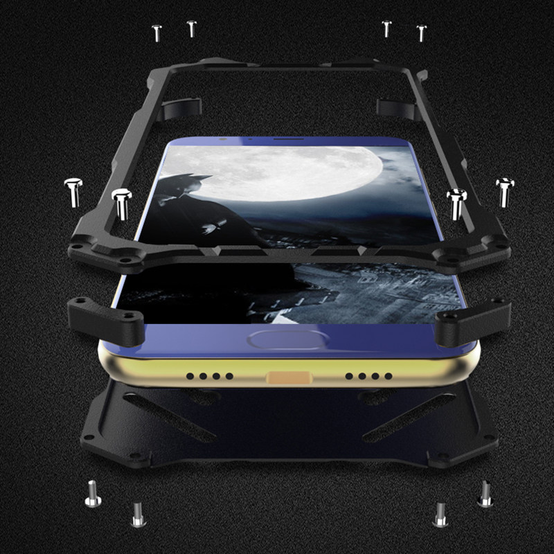 R-Just Batman Shockproof Aluminum Shell Metal Case with Custom Batarang Stent for Xiaomi Mi 6