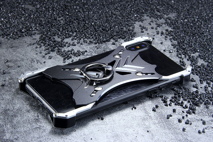 R-Just Soul Calibur Blade Master Ring Holder Shockproof Aerospace Aluminum Metal Shell Case Cover for Apple iPhone X