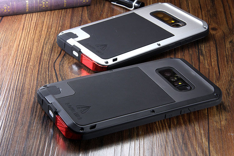 LOVE MEI Powerful Water Resistant Shockproof Aluminum Metal Heavy Duty Case Cover for Samsung Galaxy Note 8