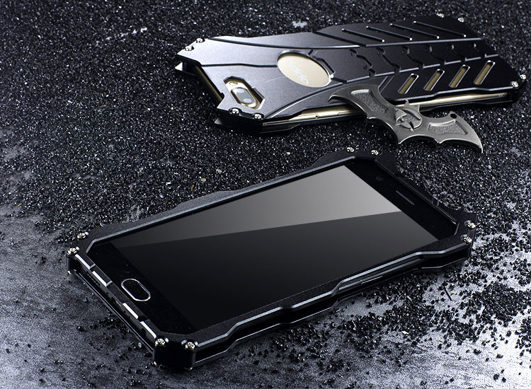 R-Just Batman Shockproof Aluminum Shell Metal Case with Custom Stent for OPPO R11 Plus & OPPO R11