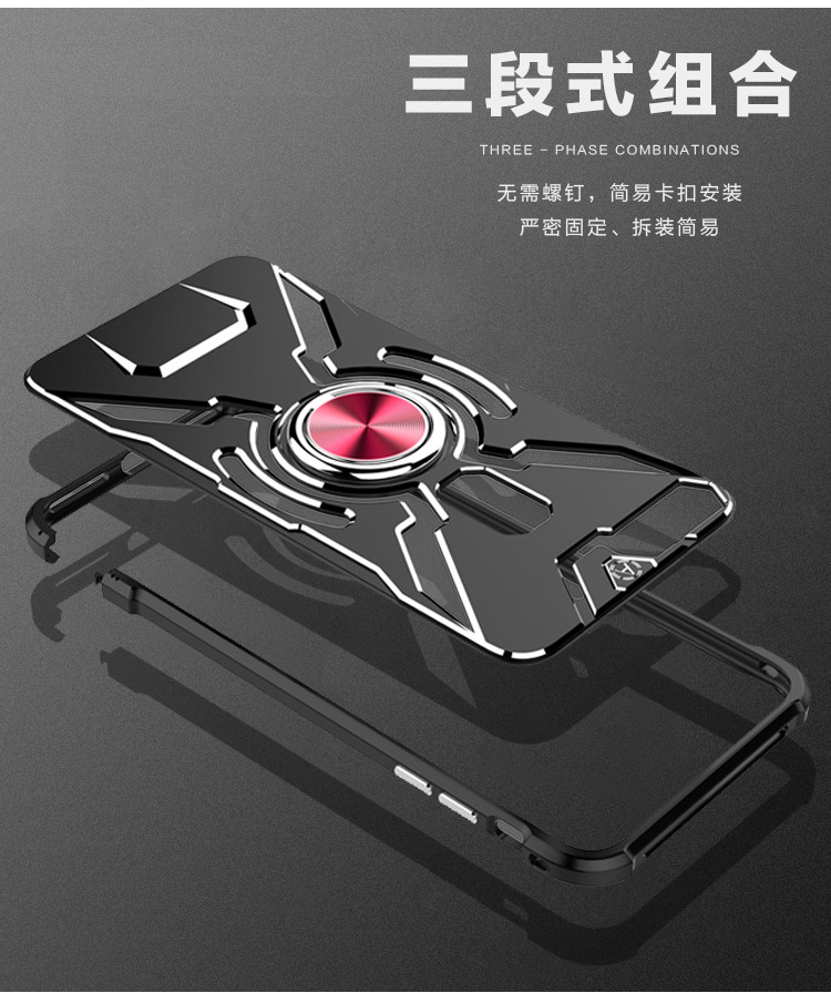 WK Iron Man Military Grade Shockproof Screw-less Metal Case w/ Ring Holder for Apple iPhone 8 Plus/7 Plus/6S Plus/6 Plus & iPhone 8/7/6S/6